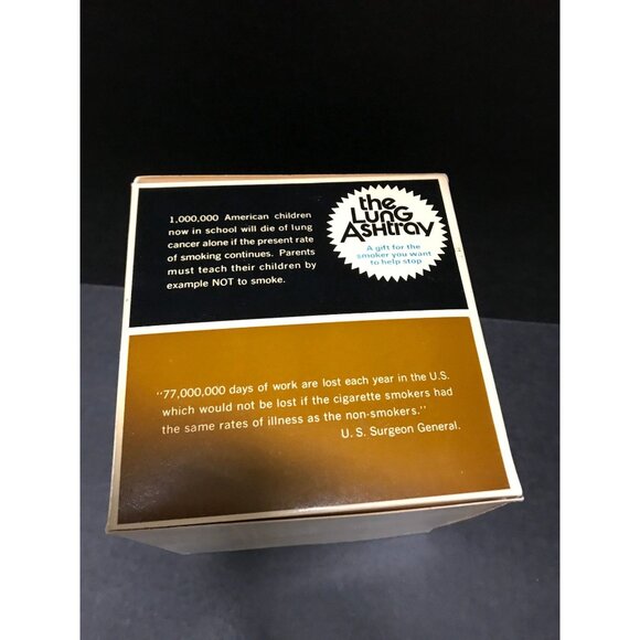 Vintage 1960's "The Lung Ashtray" NIB "Truth About Smoking" A Gift For The Smoke - Picture 5 of 8